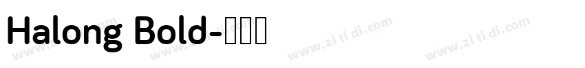 Halong Bold字体转换